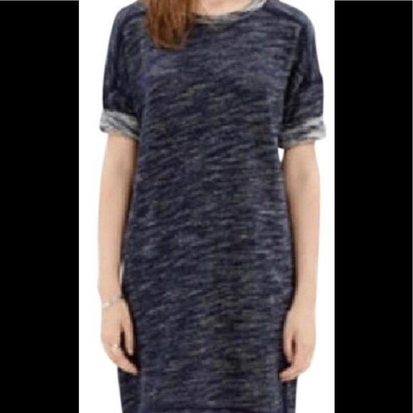 Madewell Dresses & Skirts - NWT Madewell Navy Textured Sweatshirt Dress Size L